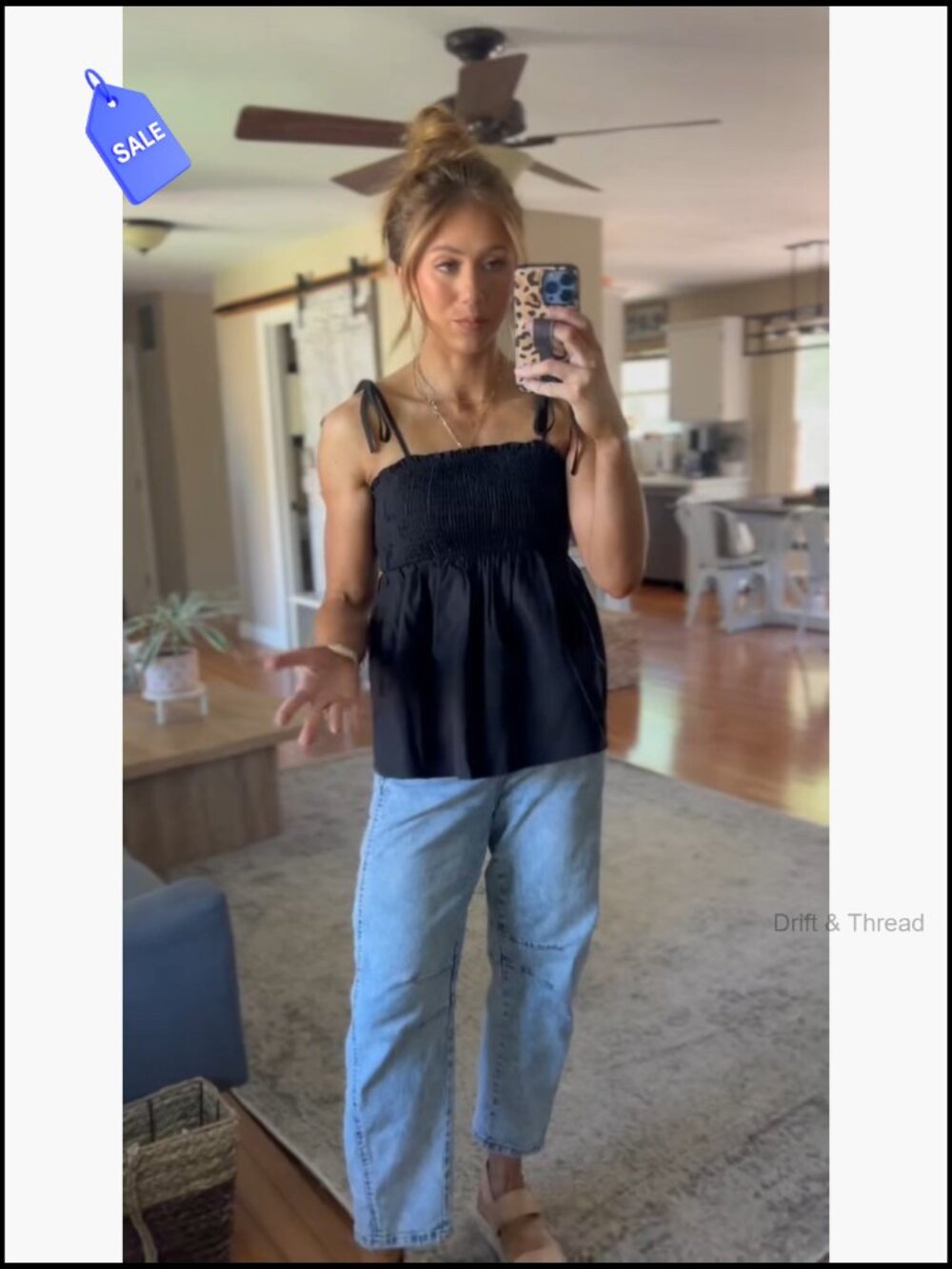 Women's Square Neck Peplum Cami Top Going Out Beach Shirt - Picture 7 of 7
